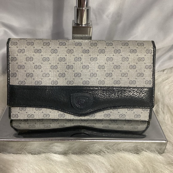 Vintage Gucci 035 64 0461 Micro GG Logo Canvas/ Leather Long Wallet - Picture 13 of 13